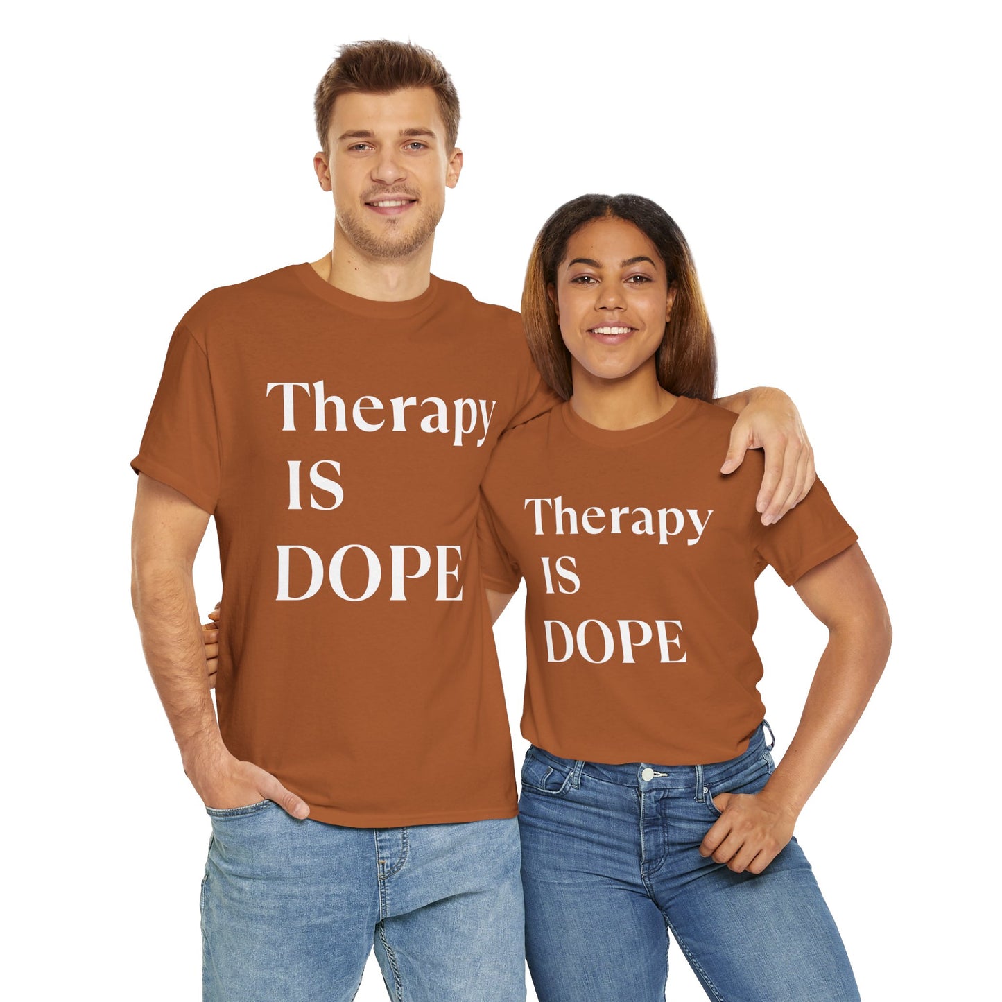 Therapy is Dope - Unisex Heavy Cotton Tee - Design B