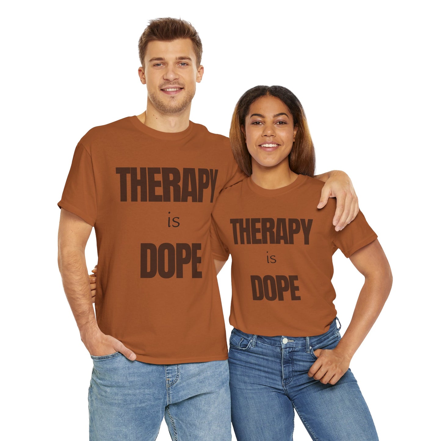 Therapy is Dope - Unisex Heavy Cotton Tee - Design A