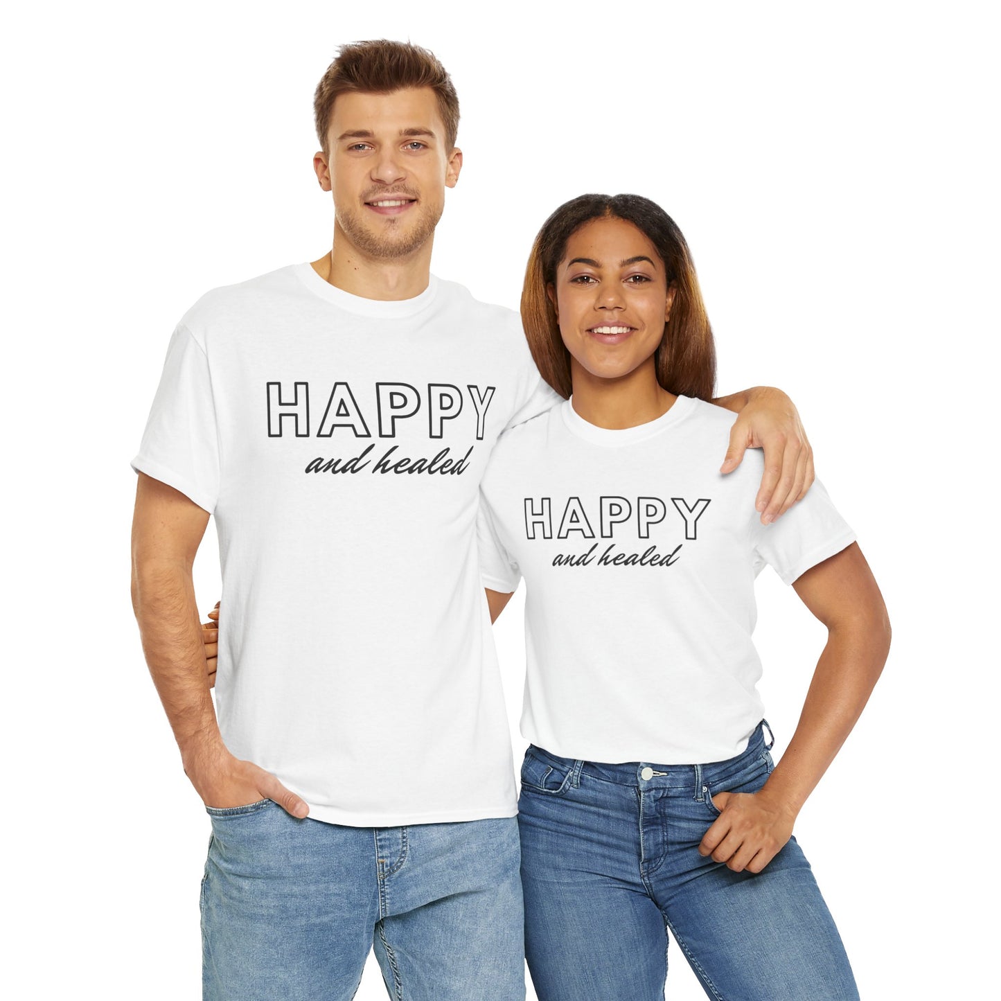 Happy and Healed - Unisex Heavy Cotton Tee