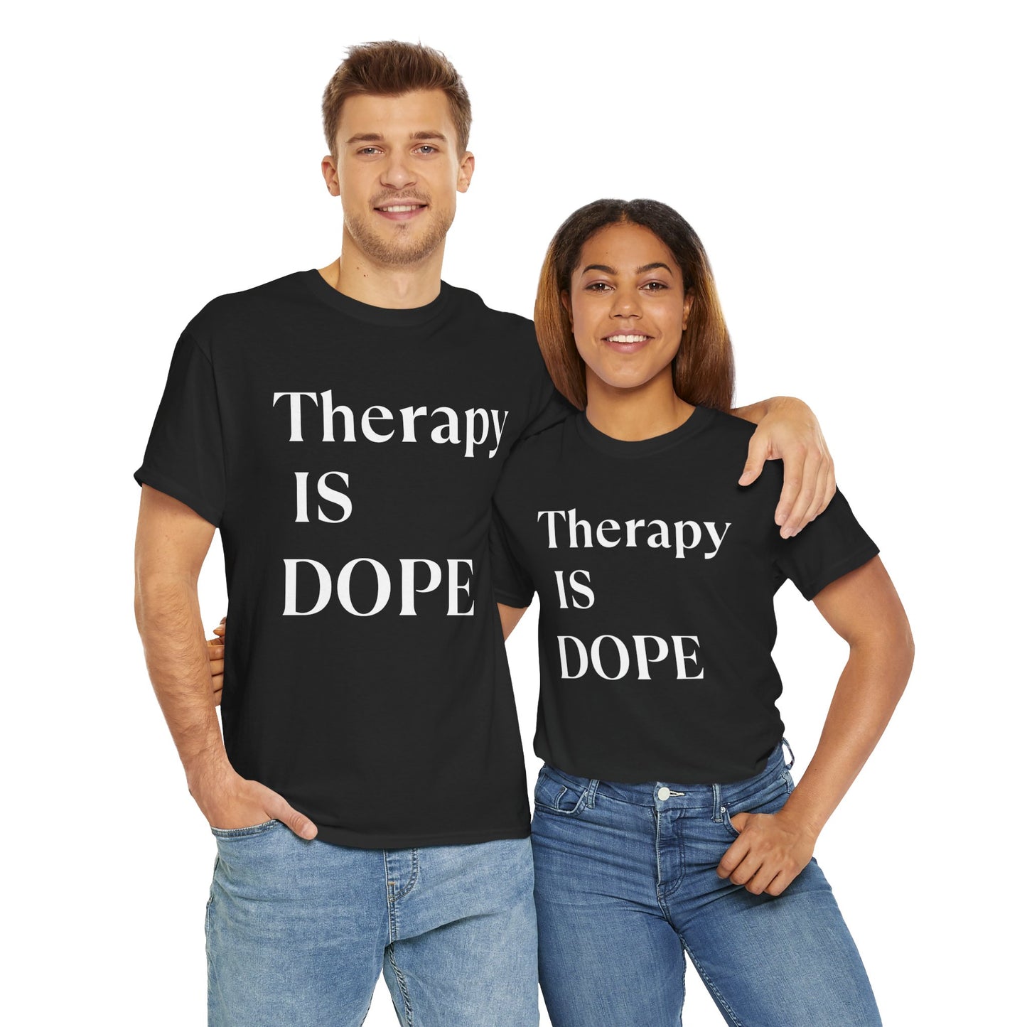 Therapy is Dope - Unisex Heavy Cotton Tee - Design B