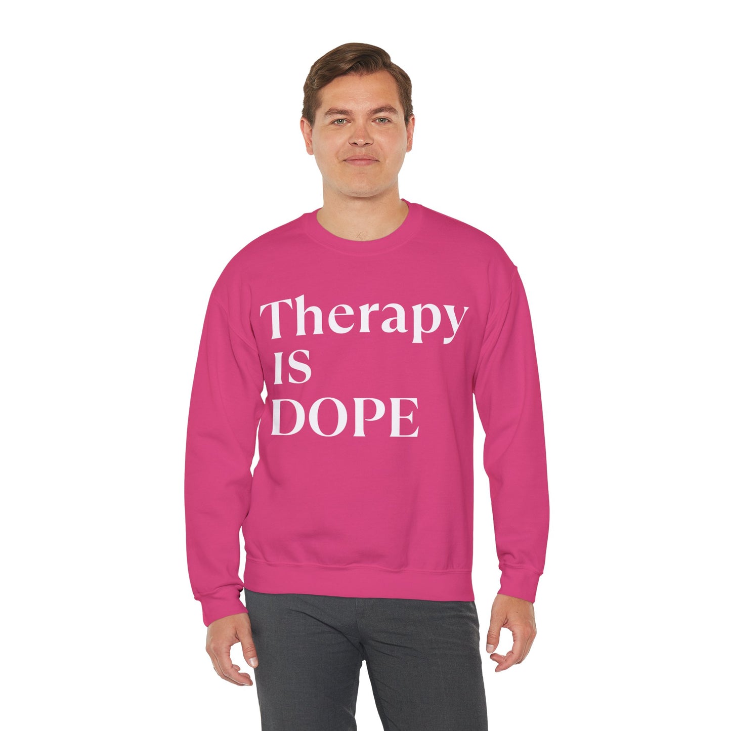 Therapy is Dope - Unisex - Crewneck Sweatshirt - Design B