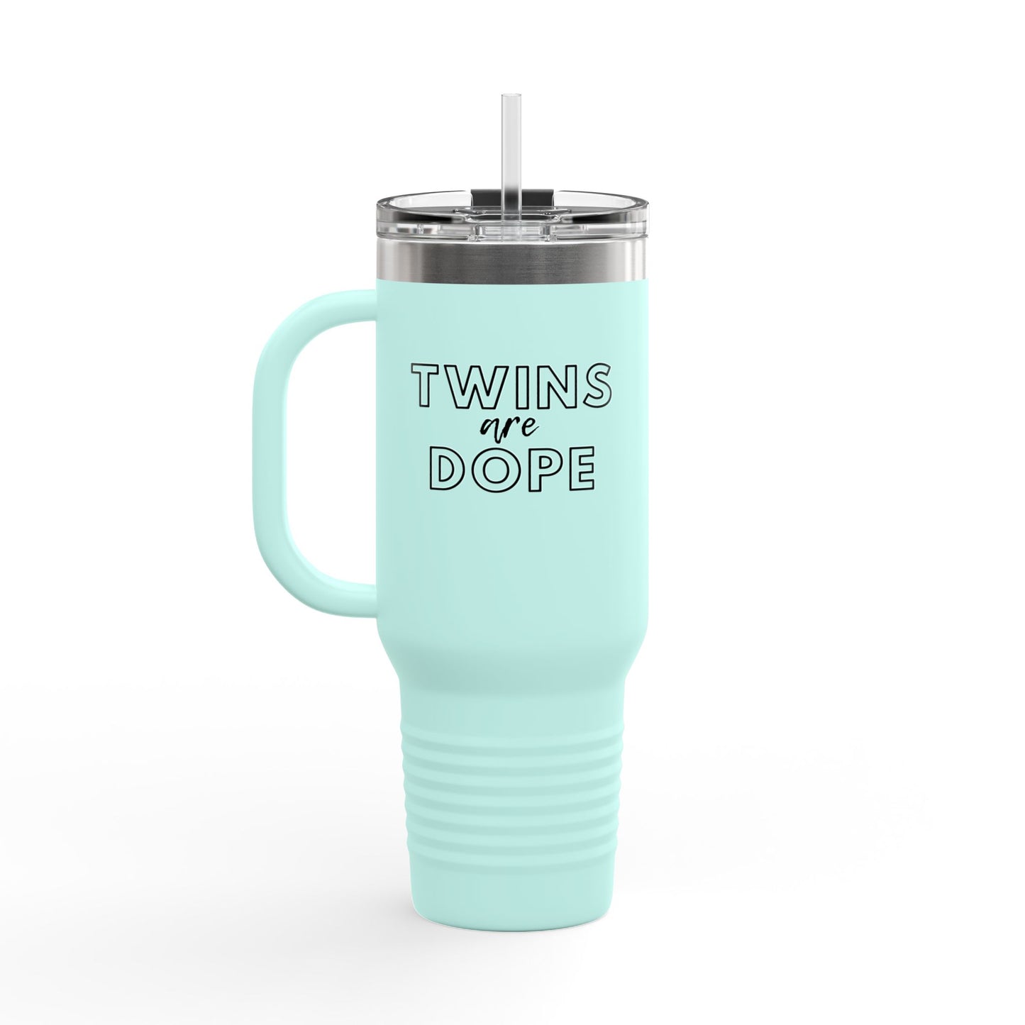 Twins Are Dope Insulated Travel Mug | 40oz, Personalized Gift for Twins, Best Friend Mug, Unique Baby Shower Favor, Cool Travel Tumbler