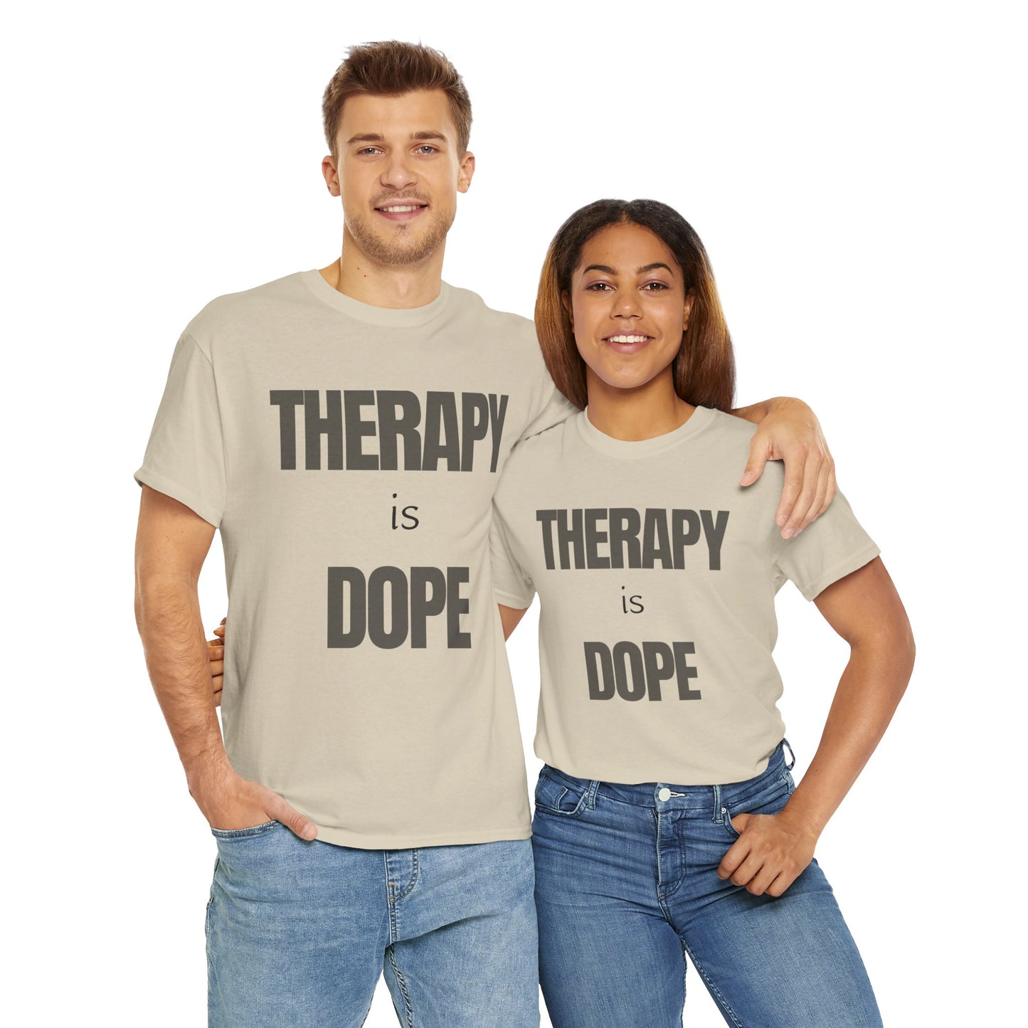 Therapy is Dope - Unisex Heavy Cotton Tee - Design A