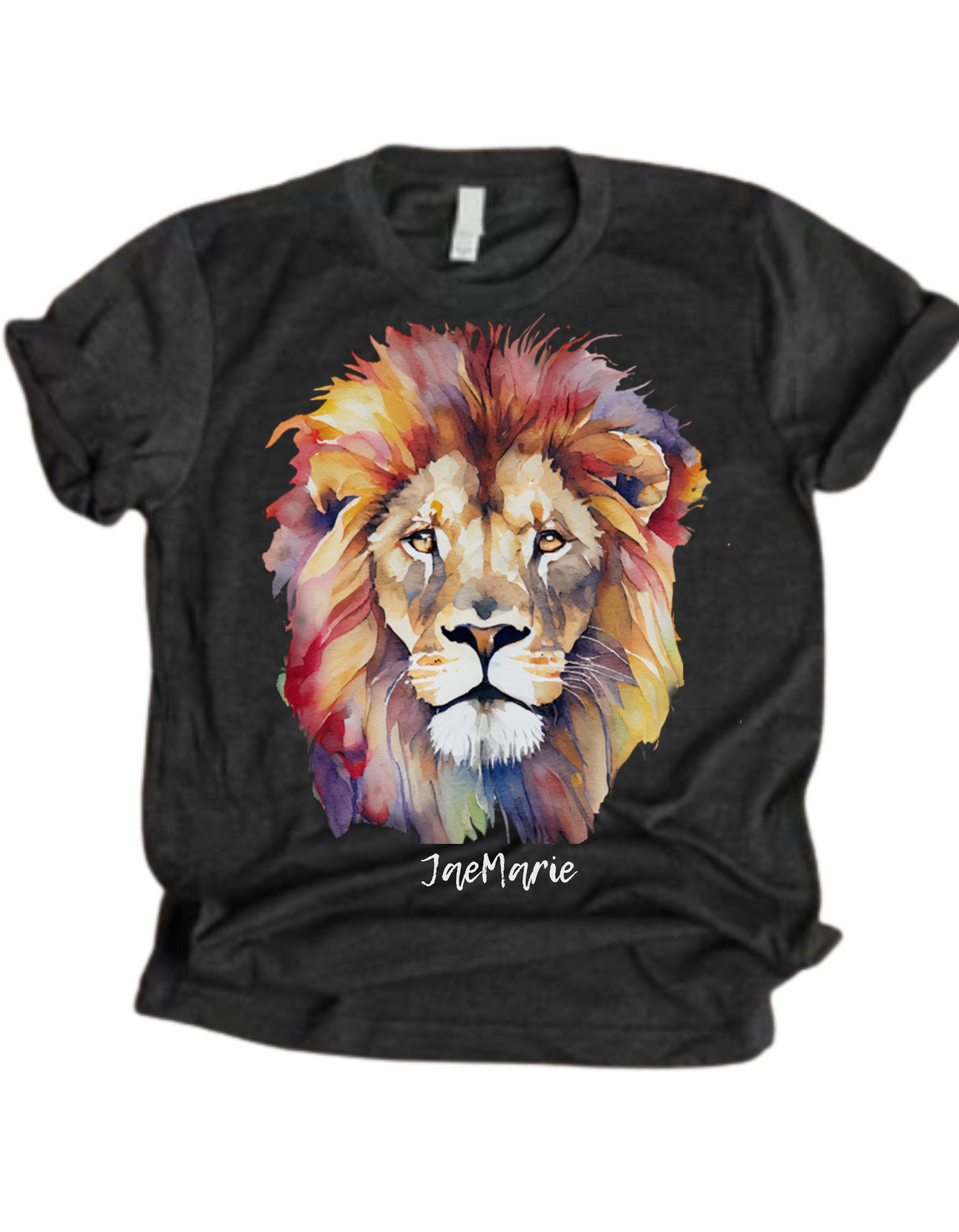 Colorful Lion's Mane Blk - Unisex Short Sleeve Tee