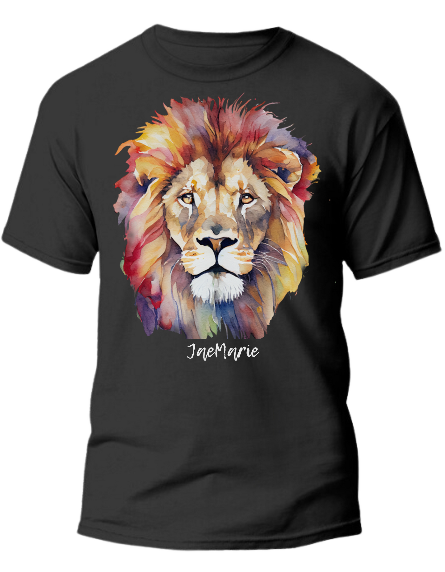 Colorful Lion's Mane Blk - Unisex Short Sleeve Tee