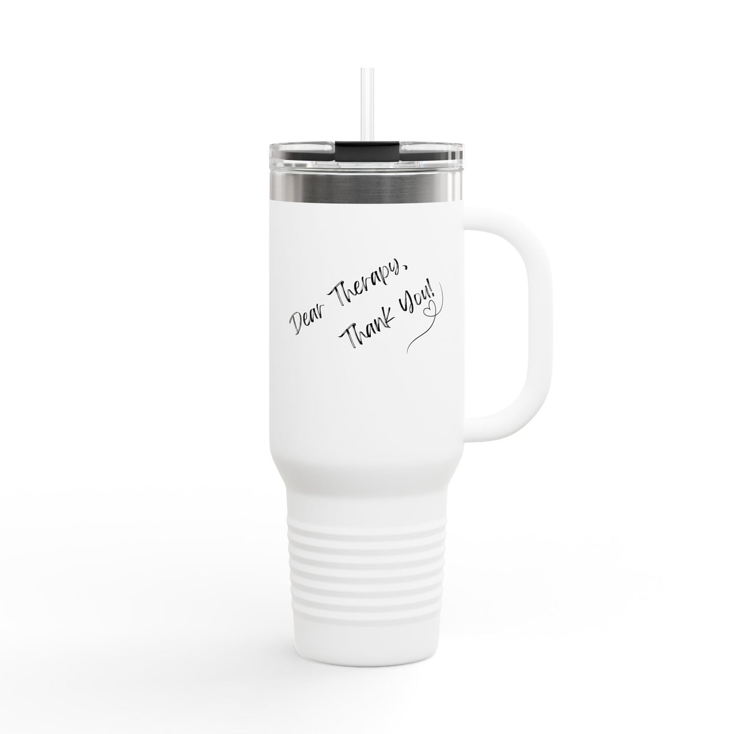 Dear Therapy Insulated Travel Mug | 40oz, Personalized Gift for Twins, Best Friend Mug, Unique Baby Shower Favor, Cool Travel Tumbler