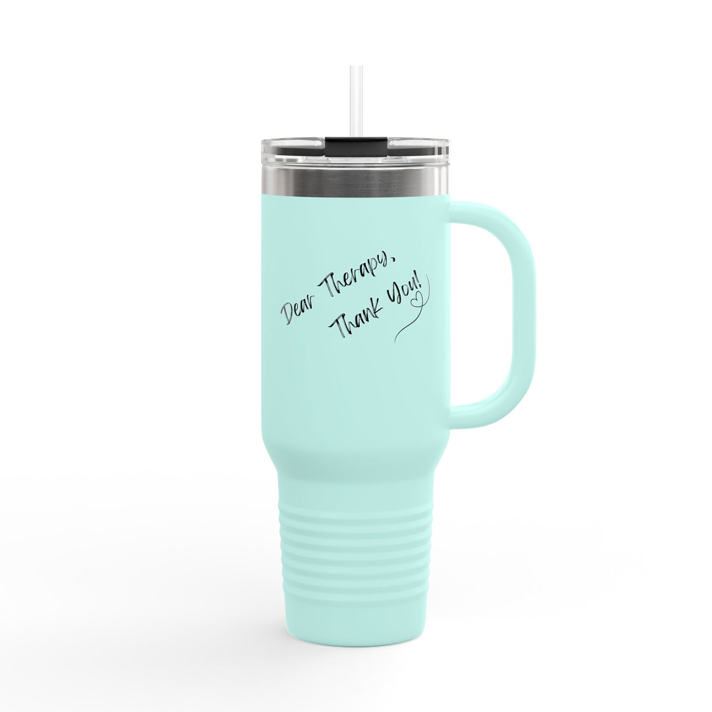 Dear Therapy Insulated Travel Mug | 40oz, Personalized Gift for Twins, Best Friend Mug, Unique Baby Shower Favor, Cool Travel Tumbler