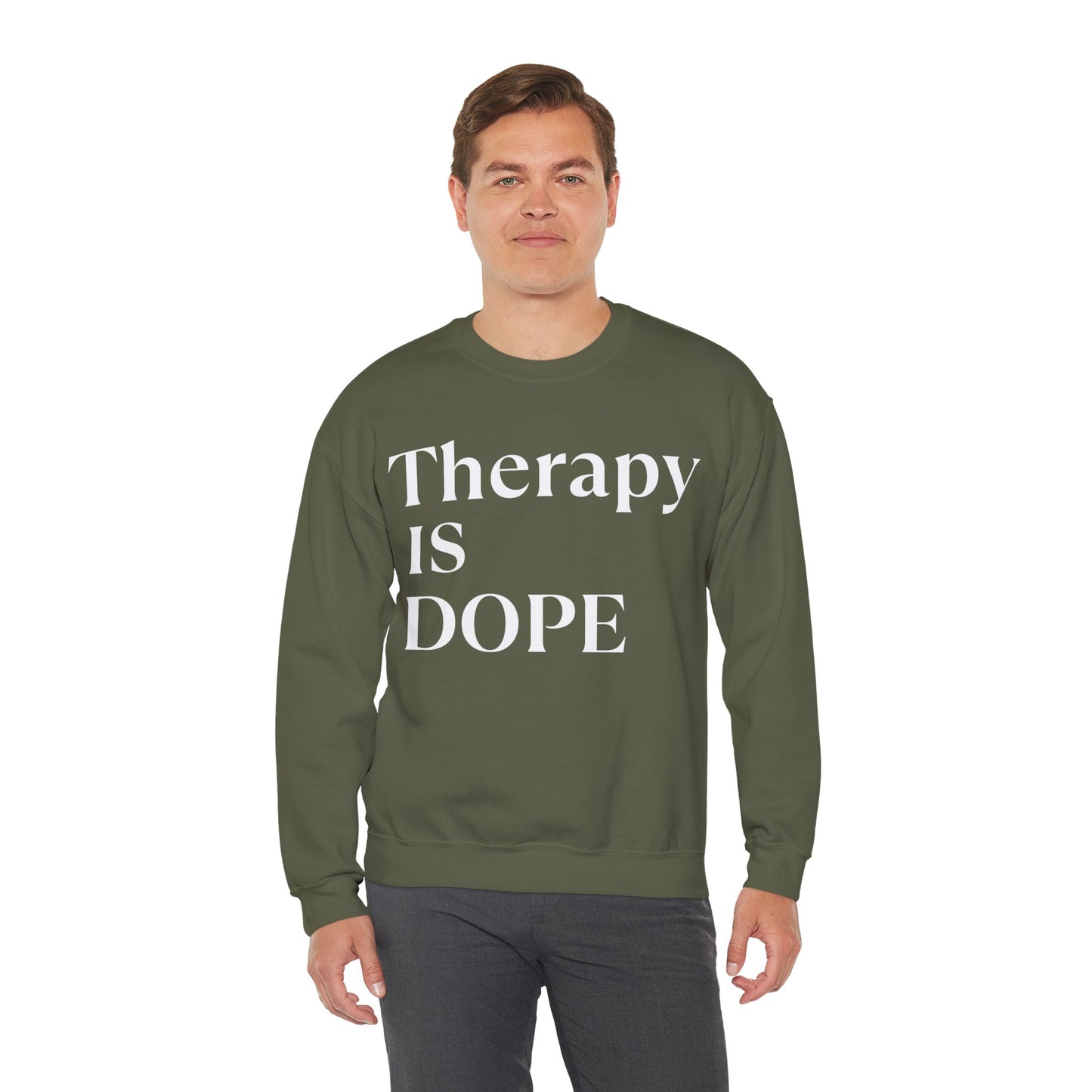 Therapy is Dope - Unisex - Crewneck Sweatshirt - Design B