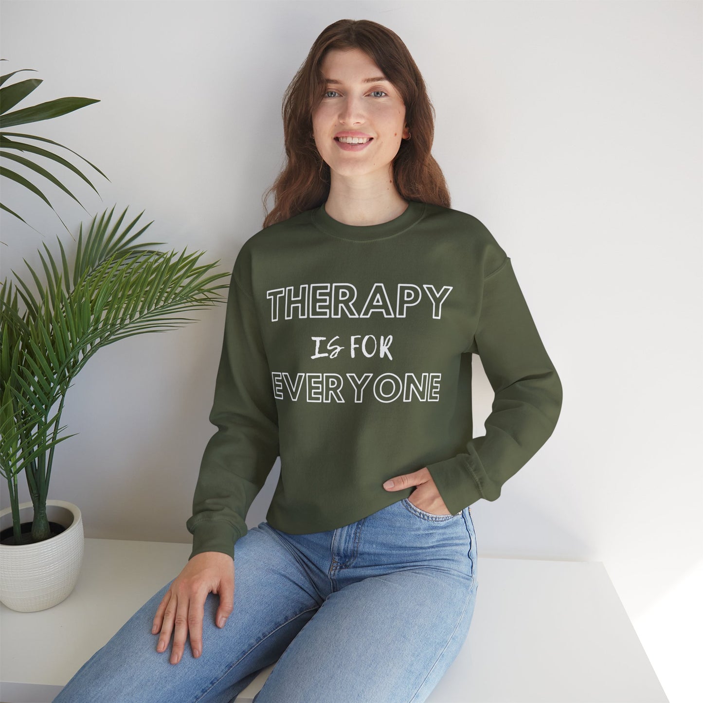 Therapy is for Everyone - Unisex - Crewneck Sweatshirt - Design B