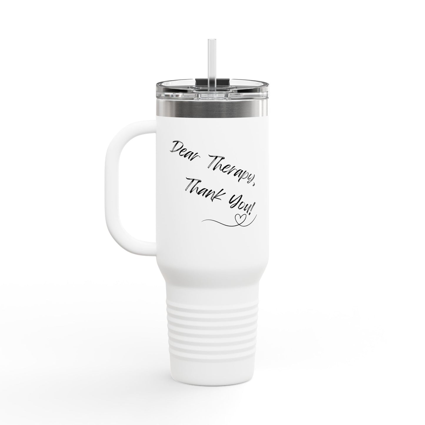 Dear Therapy Insulated Travel Mug | 40oz, Personalized Gift for Twins, Best Friend Mug, Unique Baby Shower Favor, Cool Travel Tumbler