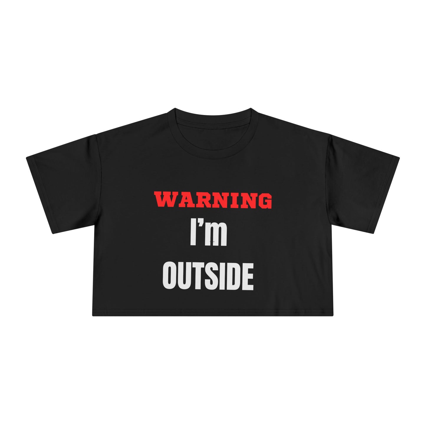 Outside Women's Crop Tee | Casual Outfit, Self-Care Gift, Summer Style, Mental Health Awareness, Relaxation Wear
