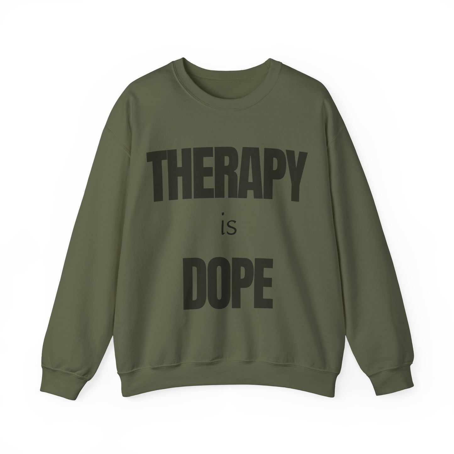 Therapy is Dope - Unisex - Crewneck Sweatshirt - Design A
