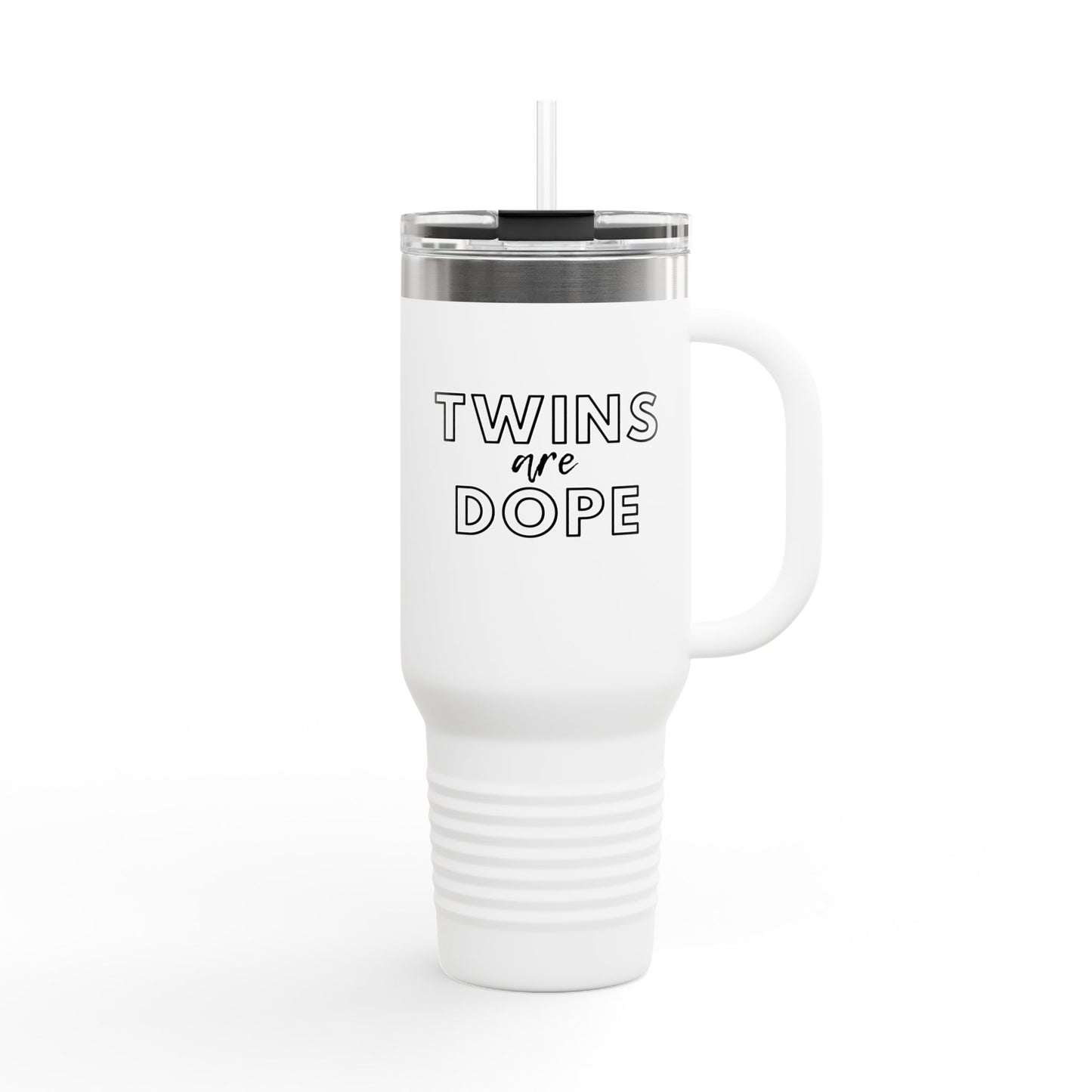 Twins Are Dope Insulated Travel Mug | 40oz, Personalized Gift for Twins, Best Friend Mug, Unique Baby Shower Favor, Cool Travel Tumbler