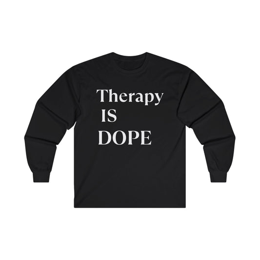 Therapy is Dope - Unisex Lightweight Long Sleeve Tee -  Design B