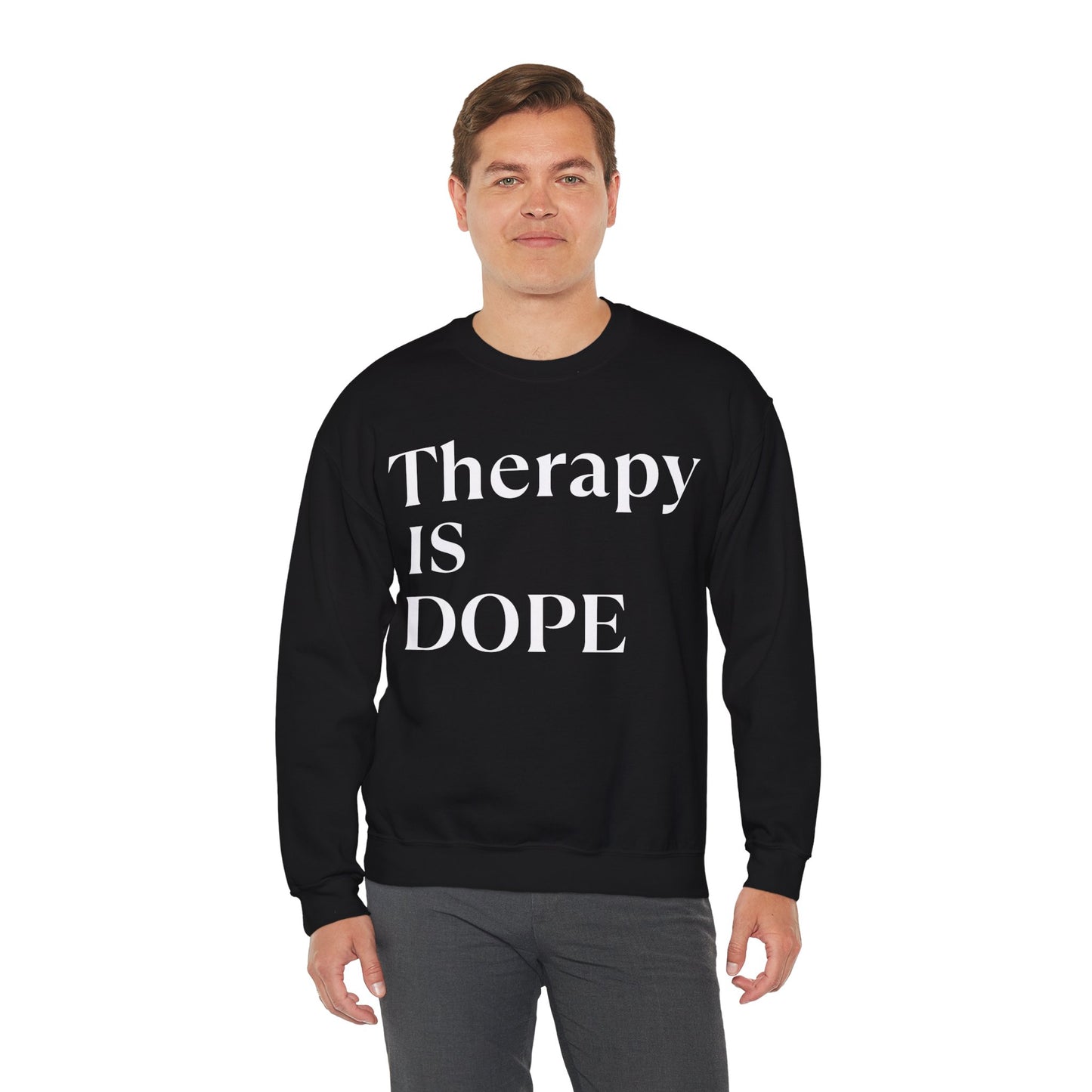 Therapy is Dope - Unisex - Crewneck Sweatshirt - Design B