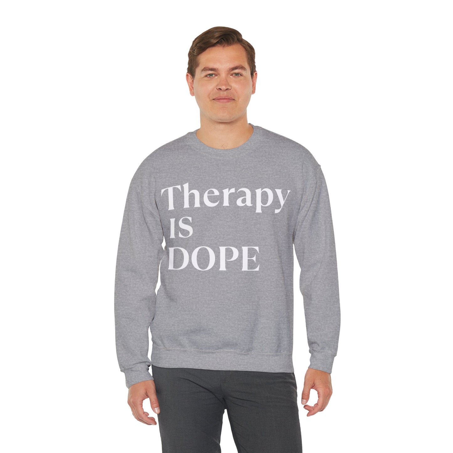 Therapy is Dope - Unisex - Crewneck Sweatshirt - Design B