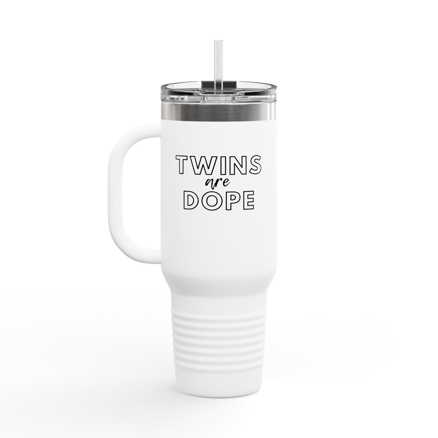 Twins Are Dope Insulated Travel Mug | 40oz, Personalized Gift for Twins, Best Friend Mug, Unique Baby Shower Favor, Cool Travel Tumbler