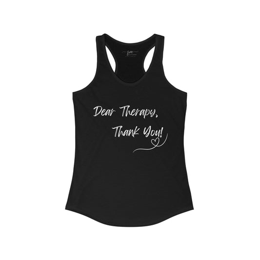 Dear Therapy Racerback Tank _Blk