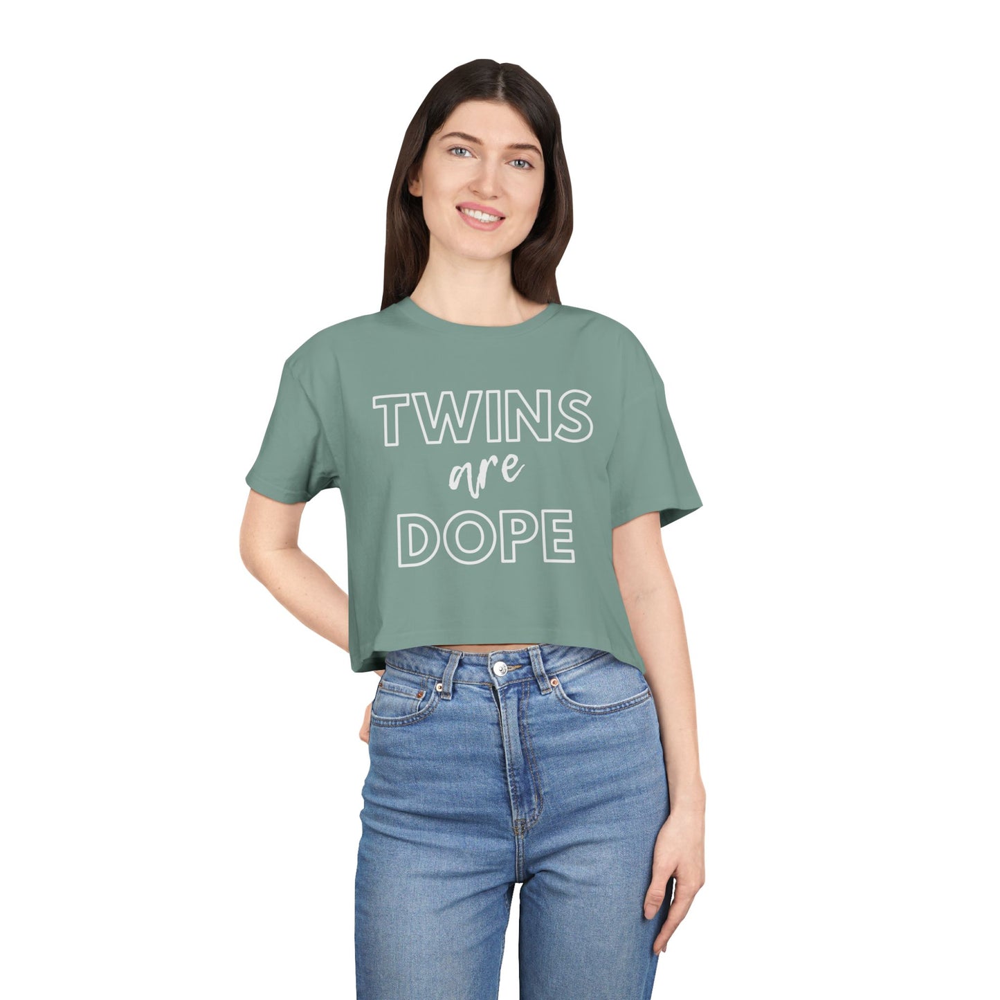 Twins are Dope Women's Crop Tee | Casual Outfit, Self-Care Gift, Summer Style, Relaxation Wear