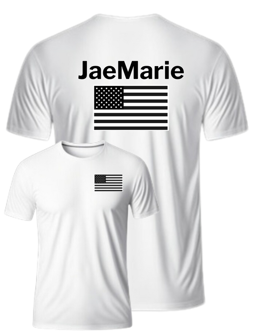 JaeMarie BLK Flag -  Unisex Short Sleeve Tee