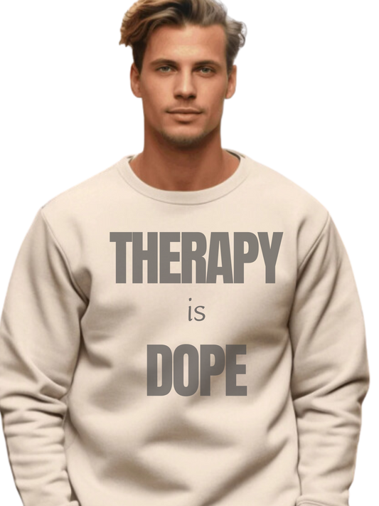 Therapy is Dope - Unisex - Crewneck Sweatshirt - Design A